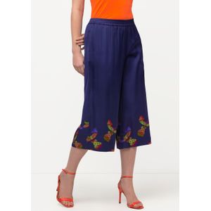 Grote Maten Satijnen 3/4-broek Mary, Dames, blauw, Viscose - Ulla Popken