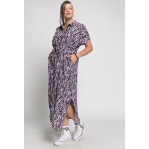 Grote Maten Snake Maxi Jurk, Dames, grijs, Viscose - Studio Untold