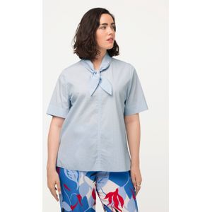 Grote Maten Blouse, Dames, blauw, Katoen/Synthetische vezels - Ulla Popken