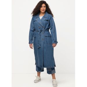 Grote Maten Jeans Trenchcoat, Dames, blauw, Katoen - Ulla Popken