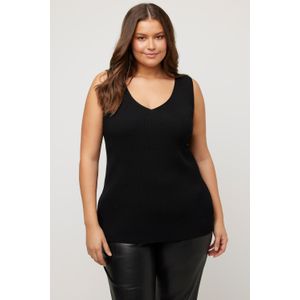 Grote Maten Tanktop, Dames, zwart, Viscose/Polyester/Synthetische vezels - Ulla Popken