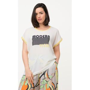 Grote Maten T-shirt, Dames, beige, Polyester/Viscose - Ulla Popken