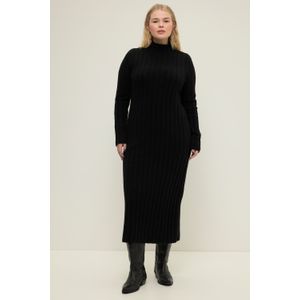Grote Maten Maxi-jurk, Dames, zwart, Polyester/Synthetische vezels - Studio Untold