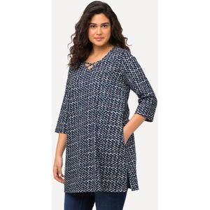 Grote Maten Longshirt, Dames, blauw, Katoen - Ulla Popken