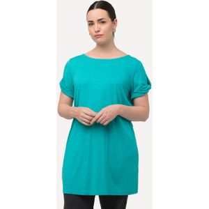 Grote Maten T-shirt, Dames, turquoise, Synthetische vezels/Polyester - Ulla Popken