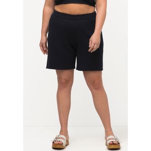 Grote Maten Gebreide Shorts, Dames, blauw, Katoen - Ulla Popken