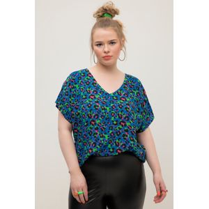 Grote Maten Blouse Shirt, Dames, blauw, Viscose - Studio Untold