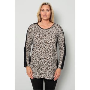 Grote Maten Shirts Met Lange Mouwen, Dames, zwart, Polyester/Katoen - Ulla Popken