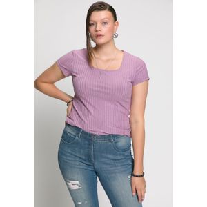 Grote Maten T-shirt, Dames, roze, Polyester/Viscose - Studio Untold