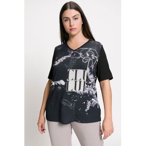 Grote Maten T-shirt, Dames, zwart, Polyester/Viscose - Ulla Popken