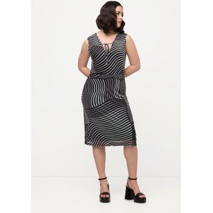 Grote Maten Mini Mesh-jurk, Dames, zwart, Polyester - Ulla Popken