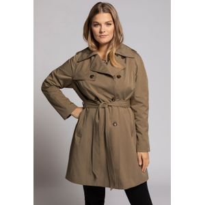 Grote Maten Trenchcoat, Dames, bruin, Kunstzijde/Polyester/Synthetische vezels - Ulla Popken