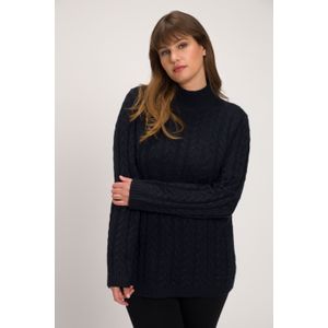 Grote Maten Pullover, Dames, blauw, Synthetische vezels/Polyester - Ulla Popken