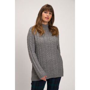 Grote Maten Pullover, Dames, grijs, Synthetische vezels/Polyester - Ulla Popken
