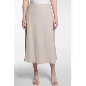 Grote Maten Midi-rok, Dames, bruin, Viscose/Katoen - Ulla Popken