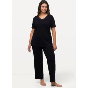 Grote Maten Pyjama, Dames, zwart, Katoen/Synthetische vezels - Ulla Popken