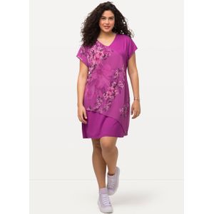 Grote Maten Midi Jurk, Dames, roze, Polyester/Viscose - Ulla Popken