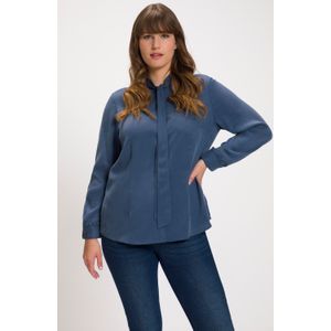 Grote Maten Strikblouse, Dames, blauw, Synthetische vezels - Ulla Popken