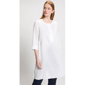 Grote Maten Longline Tuniek, Dames, wit, Synthetische vezels - Ulla Popken