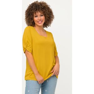 Grote Maten T-shirt, Dames, geel, Katoen/Synthetische vezels - Ulla Popken