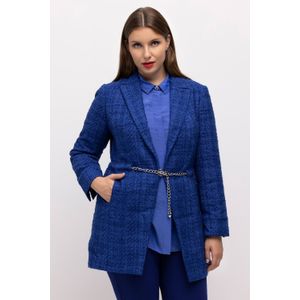 Grote Maten Longline Blazer, Dames, paars, Polyester/Overige/Synthetische vezels - Ulla Popken