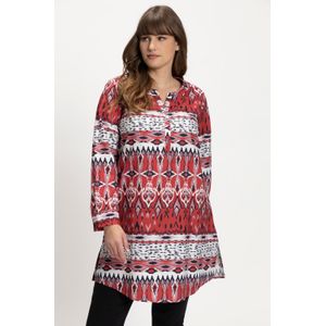 Grote Maten Longline Tuniek, Dames, rood, Katoen/Synthetische vezels - Ulla Popken