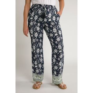 Grote Maten Broek Rose, Dames, blauw, Viscose - Ulla Popken