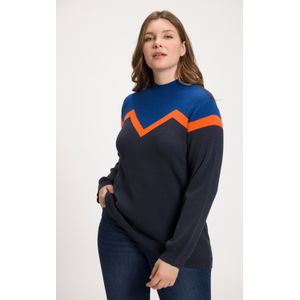 Grote Maten Pullover, Dames, blauw, Viscose/Polyester/Synthetische vezels - Ulla Popken