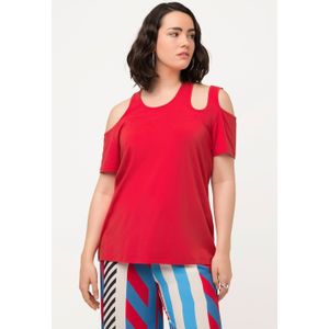 Grote Maten T-shirt, Dames, rood, Katoen/Synthetische vezels - Ulla Popken