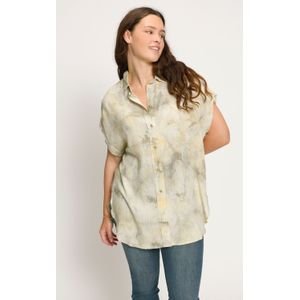 Grote Maten Longline Blouse, Dames, bruin, Viscose - Studio Untold