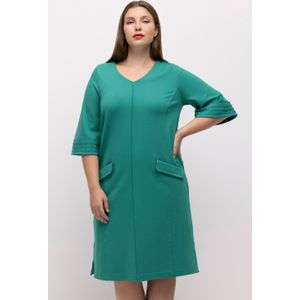 Grote Maten Midi Punto-jurk, Dames, groen, Viscose/Synthetische vezels - Ulla Popken