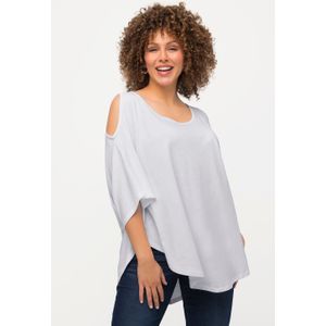 Grote Maten T-shirt Kimono, Dames, wit, Katoen/Synthetische vezels - Ulla Popken