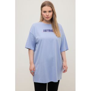 Grote Maten T-shirt, Dames, blauw, Katoen - Studio Untold