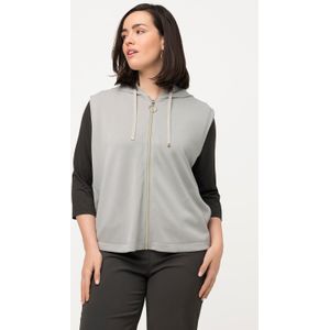 Grote Maten Mouwloos Jersey Vest, Dames, grijs, Synthetische vezels/Polyester - Ulla Popken