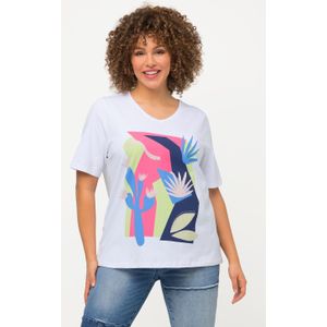 Grote Maten T-shirt, Dames, wit, Katoen - Ulla Popken