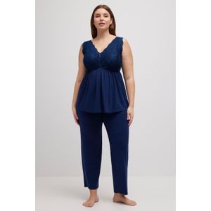 Grote Maten Pyjama, Dames, blauw, Viscose/Polyester/Elastaan - Ulla Popken