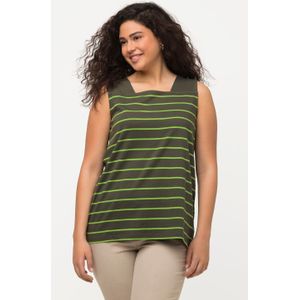 Grote Maten Longline Top, Dames, groen, Katoen - Ulla Popken