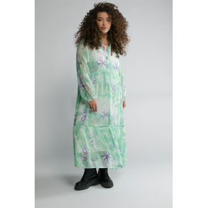 Grote Maten Maxi Jurk, Dames, turquoise, Polyester - Studio Untold