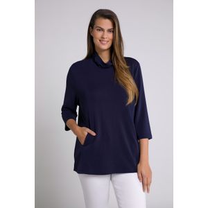 Grote Maten Sweatshirt, Dames, blauw, Synthetische vezels/Polyester - Ulla Popken