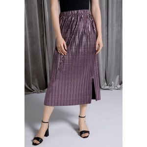 Grote Maten Plissé Rok, Dames, paars, Polyester - Ulla Popken