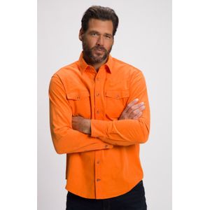 Grote Maten Corduroy Overhemd, Heren, oranje, Katoen - JP1880