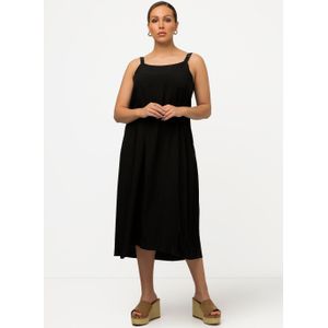 Grote Maten Midi Jurk, Dames, zwart, Viscose - Ulla Popken