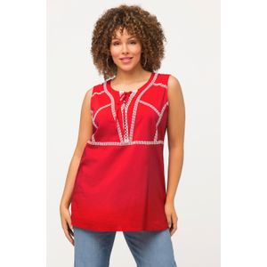 Grote Maten Blousetop, Dames, rood, Katoen/Viscose - Ulla Popken