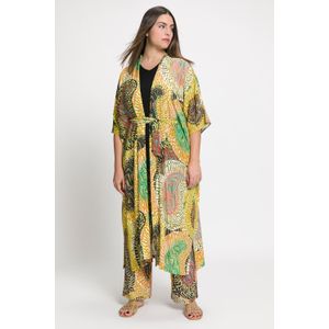 Grote Maten Kimono Jurk, Dames, groen, Viscose - Ulla Popken