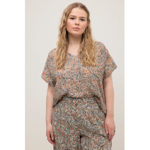 Grote Maten Blouse Shirt, Dames, bruin, Viscose - Studio Untold