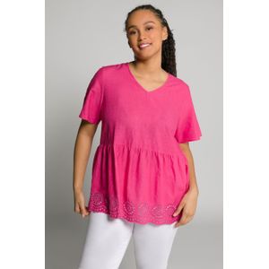 Grote Maten Tuniek, Dames, roze, Linnen/Viscose - Ulla Popken