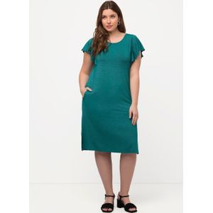 Grote Maten Midi Jurk, Dames, groen, Viscose/Polyester - Ulla Popken