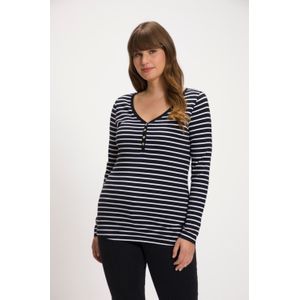 Grote Maten Henley Shirt, Dames, zwart, Katoen - Ulla Popken