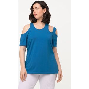 Grote Maten T-shirt, Dames, turquoise, Katoen/Synthetische vezels - Ulla Popken
