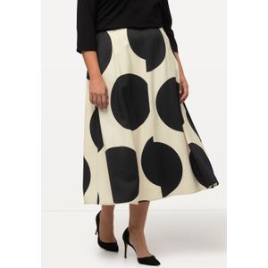 Grote Maten Midi Rok, Dames, zwart, Viscose - Ulla Popken